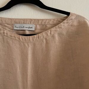 Love and Confuse Linen long sleeve IVY XS beige